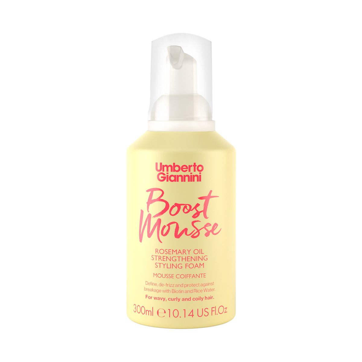 Umberto Giannini Boost Mousse Rosemary Oil Strengthening Styling Foam 290ml