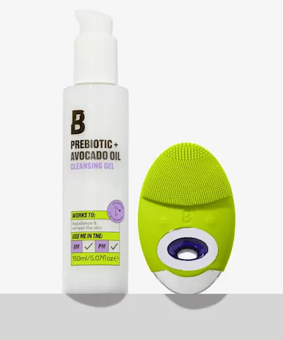 By BEAUTY BAY - Facial Brush and Prebiotic + Avocado Oil Cleansing Gel Duo
