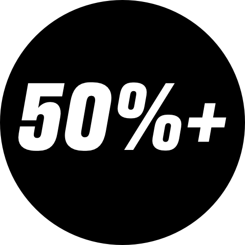 50% and Over